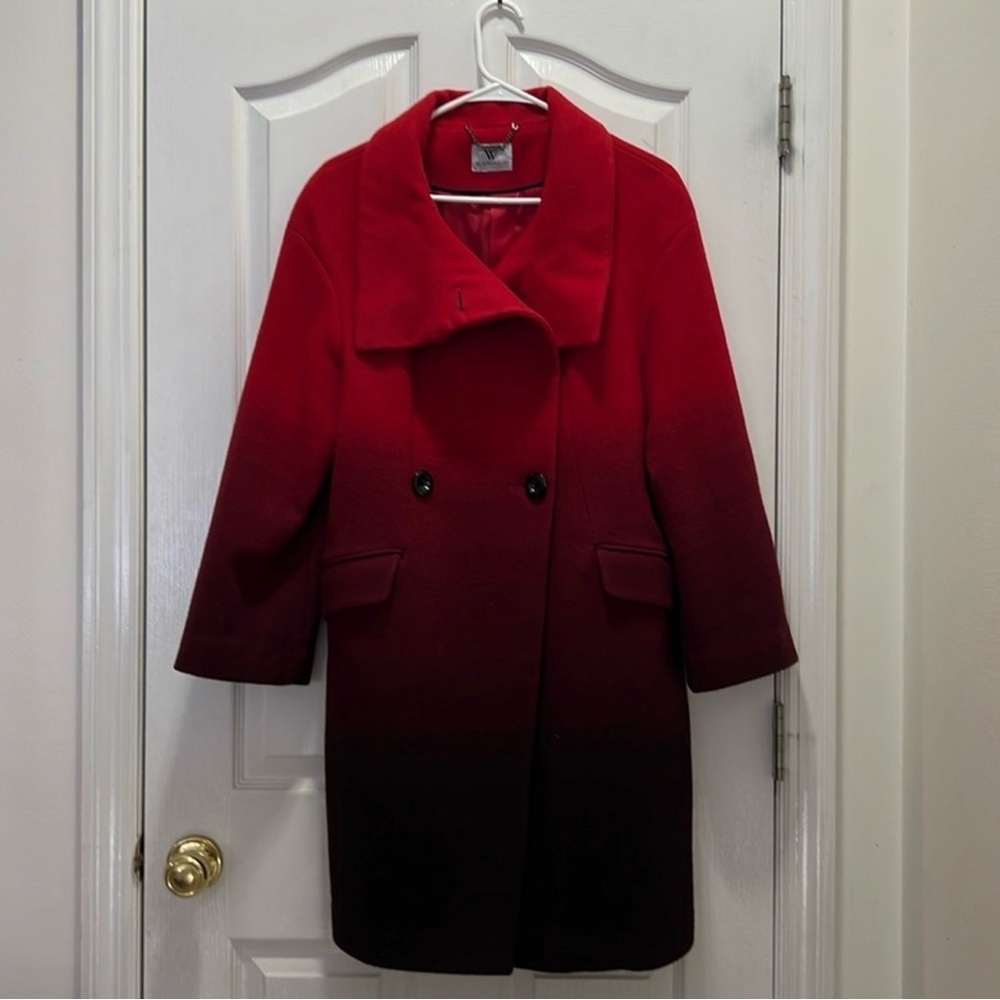 Worthington Red and Black Pea Coat